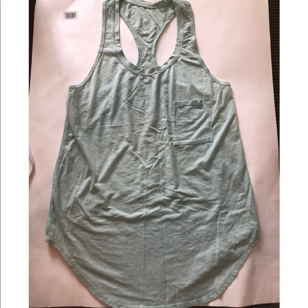 Mint racer back lululemon tank top with pocket